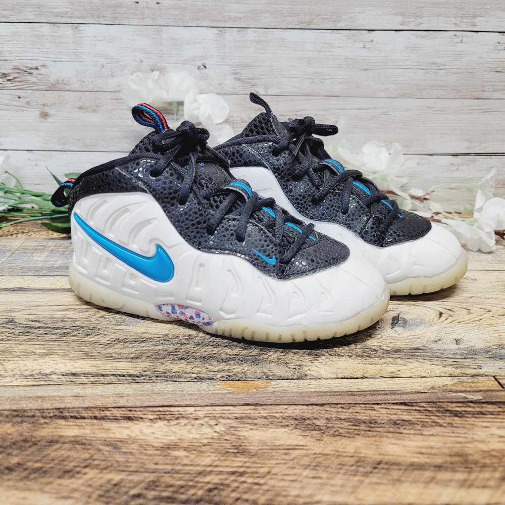 Nike Little Posite Pro TD '3D Safari' Sneakers 843769-102 White